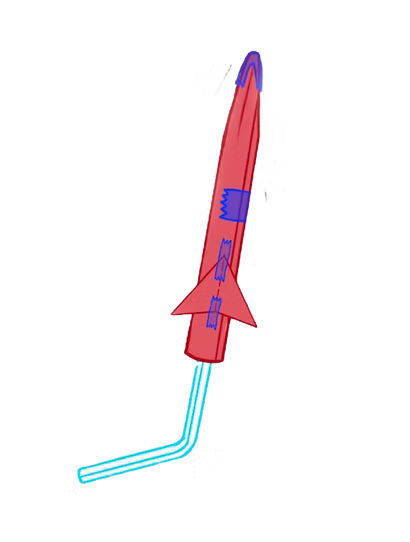 Paper rocket experiment from the STEMKit